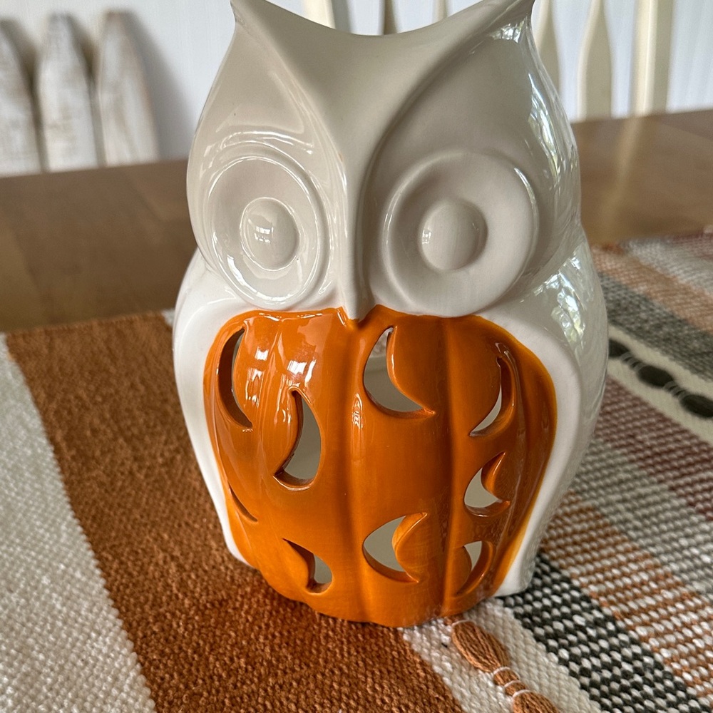 Yankee Candle Fall Owl Candle Jar Holder